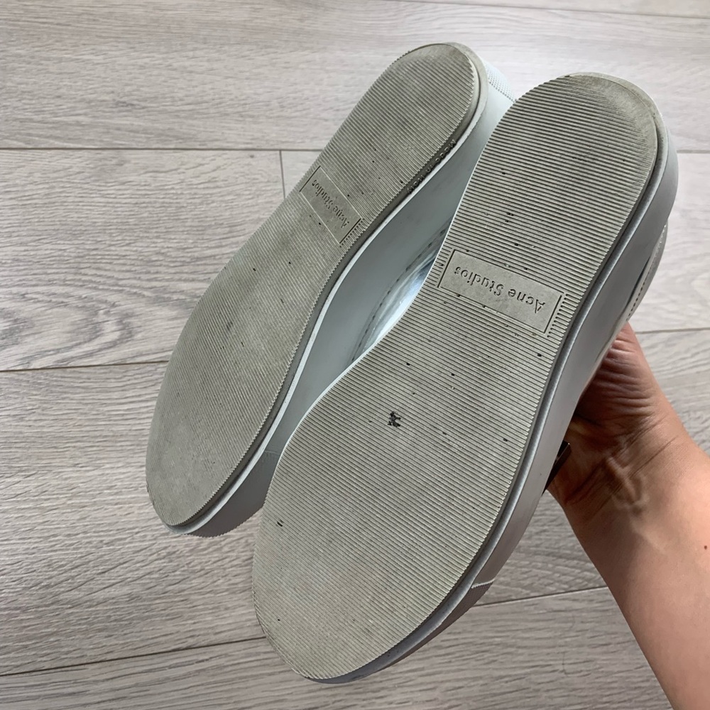 Acne Studios Silver Metallic "Adriana" Face Sneakers - Picture 15 of 15
